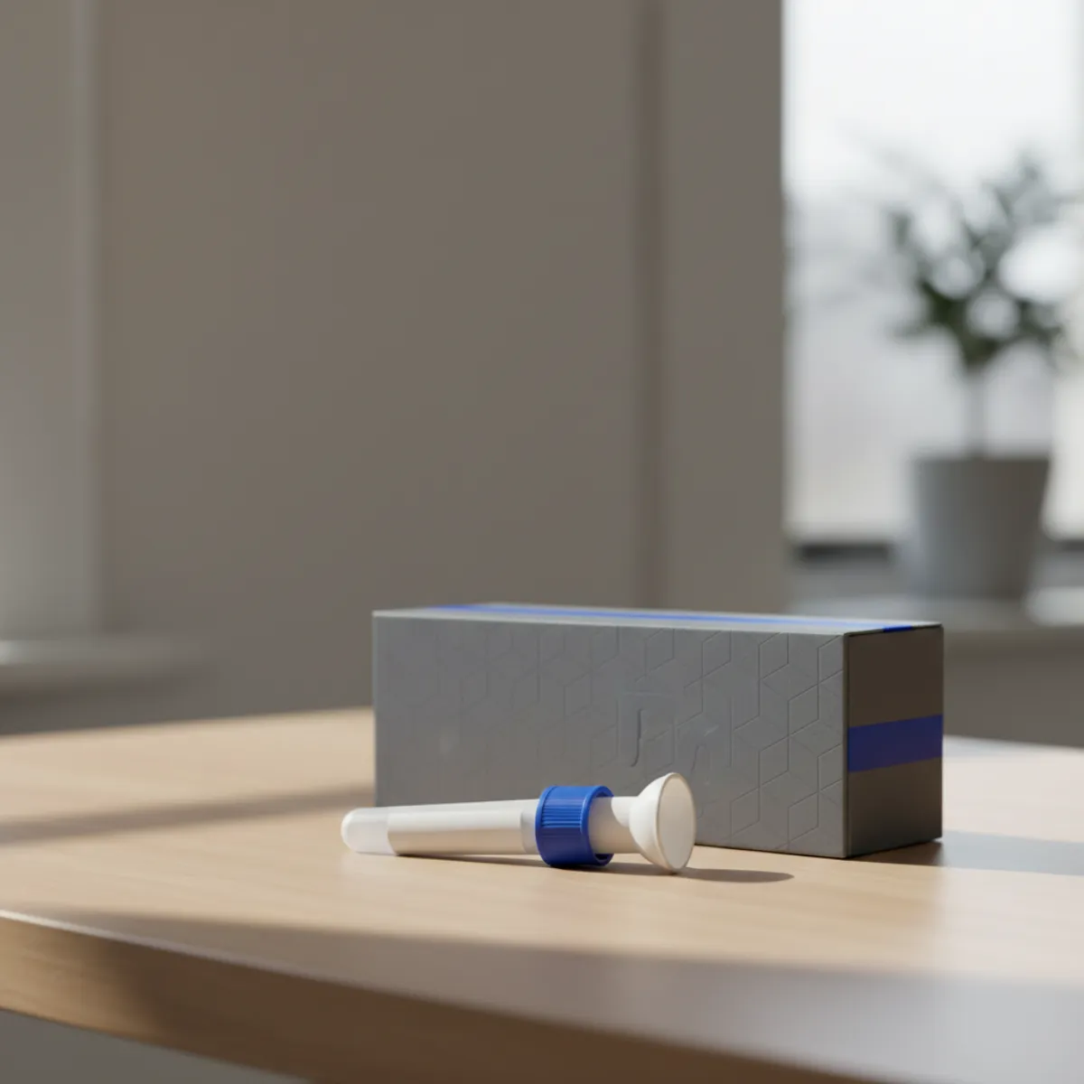 At-home epigenetic DNA test kit with a small saliva collection tube